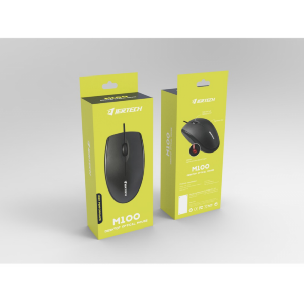 SOURIS OPTIQUE JERTECH KM-M100 USB FILAIRE - NOIR
