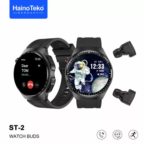 Montre Connectée HAINO TEKO ST-2 + Earbuds - Noir