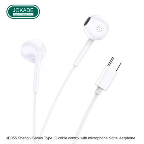 JOKADE - JD055 Type-C PLUG wired microphone digital earphones (1.2M) BLACK