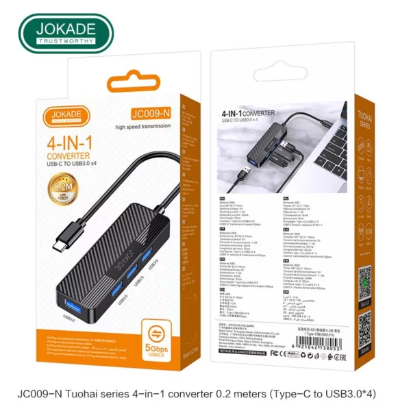 JOKADE JC009-I TUOHAI series 4-in-1 converter (USB3.0*4)