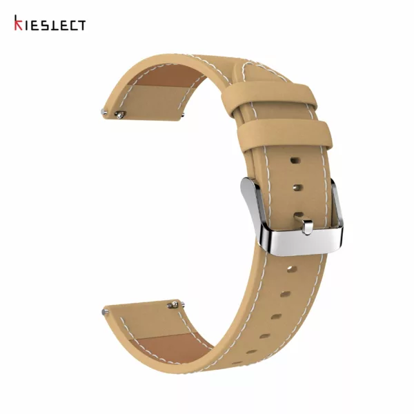Kieslect 22MM Khaki Suede Leather Strap