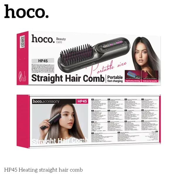 Brosse Lissante Chauffante HOCO HP45 – Technologie Céramique