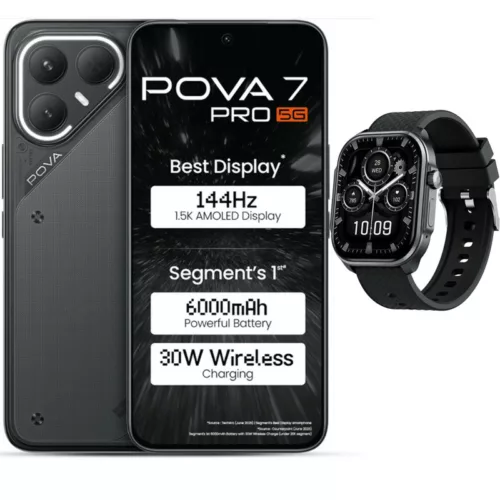 Smartphone Tecno Pova 7 PRO 5G 16Go 256Go Noir
