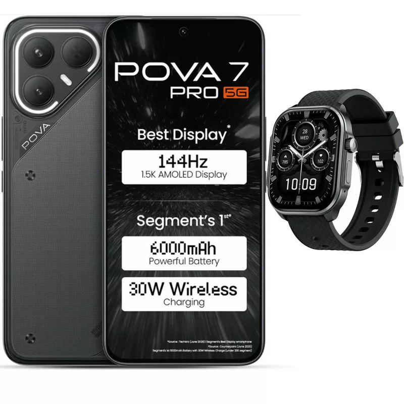 Smartphone Tecno Pova 7 PRO 5G 16Go 256Go Noir